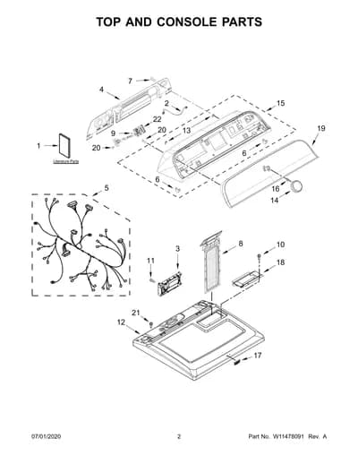 TOP AND CONSOLE PARTS