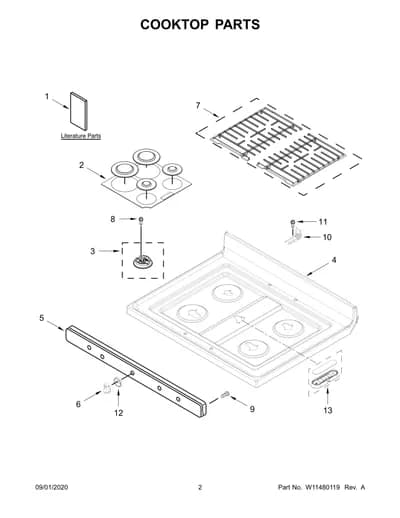 COOKTOP PARTS