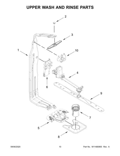 UPPER WASH AND RINSE PARTS