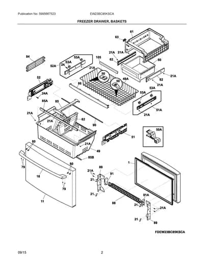 FREEZER DRAWER, BASKETS