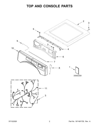 TOP AND CONSOLE PARTS