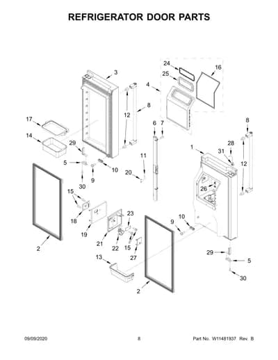 REFRIGERATOR DOOR PARTS