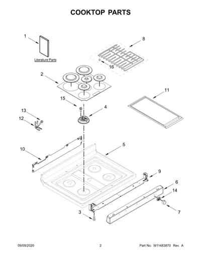 COOKTOP PARTS