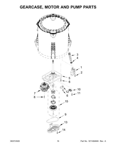 GEARCASE, MOTOR AND PUMP PARTS
