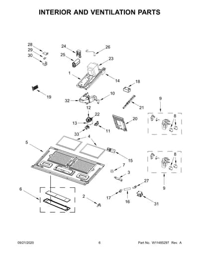 INTERIOR AND VENTILATION PARTS