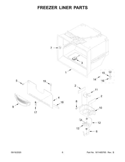 FREEZER LINER PARTS