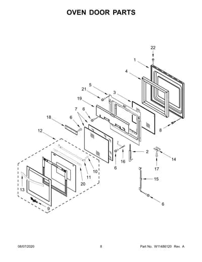 OVEN DOOR PARTS