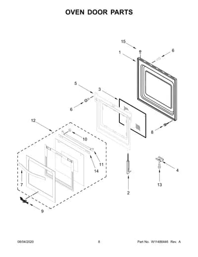 OVEN DOOR PARTS