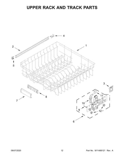 UPPER RACK AND TRACK PARTS
