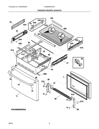 FREEZER DRAWER, BASKETS