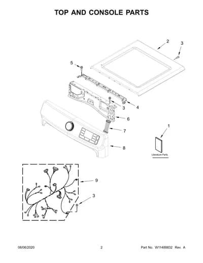 TOP AND CONSOLE PARTS