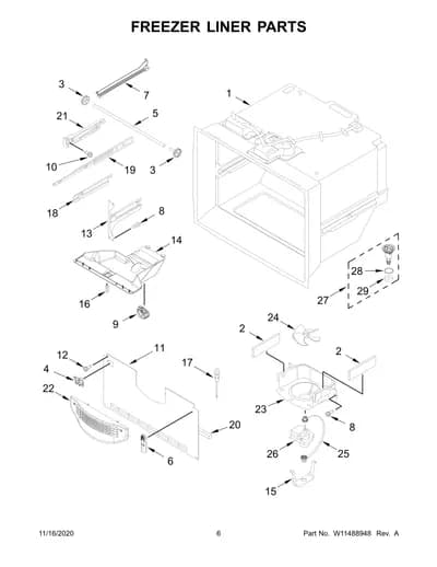 FREEZER LINER PARTS