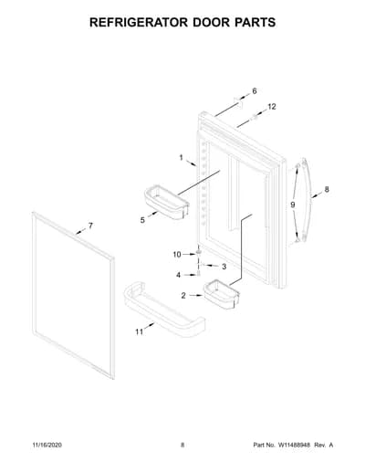 REFRIGERATOR DOOR PARTS