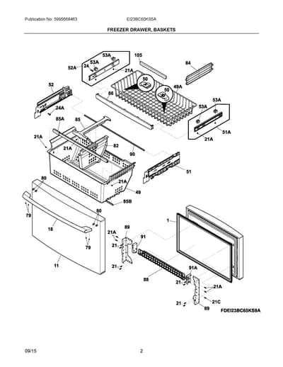 FREEZER DRAWER, BASKETS