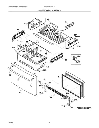 FREEZER DRAWER, BASKETS