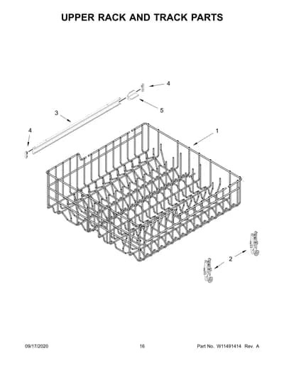 UPPER RACK AND TRACK PARTS
