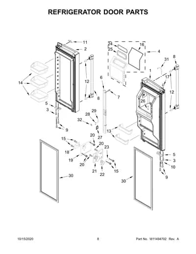 REFRIGERATOR DOOR PARTS