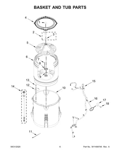 BASKET AND TUB PARTS