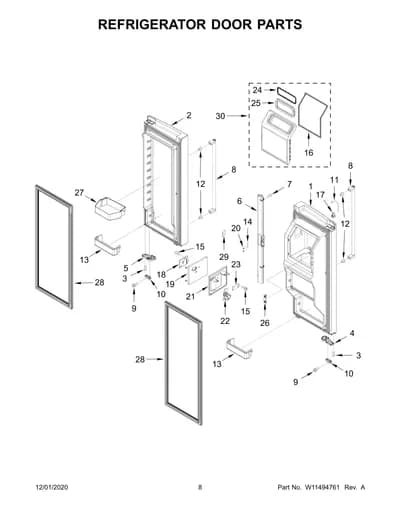 REFRIGERATOR DOOR PARTS
