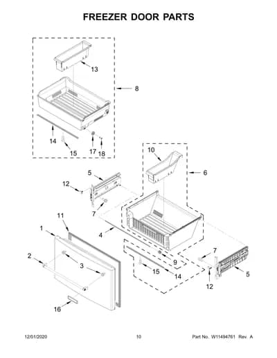 FREEZER DOOR PARTS