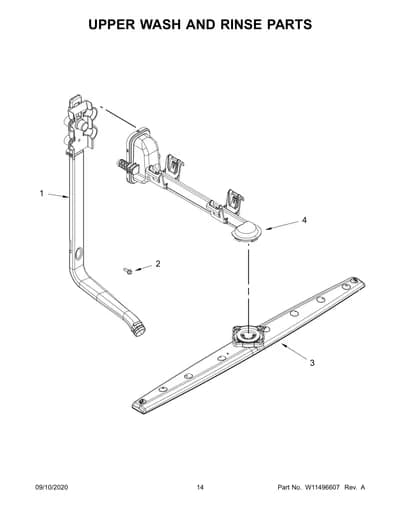 UPPER WASH AND RINSE PARTS