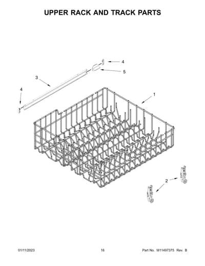 UPPER RACK AND TRACK PARTS