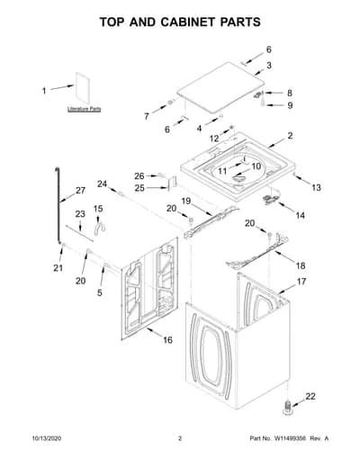 TOP AND CABINET PARTS