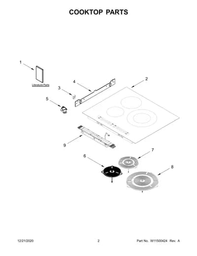 COOKTOP PARTS