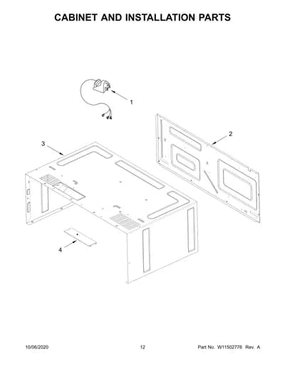 CABINET AND INSTALLATION PARTS