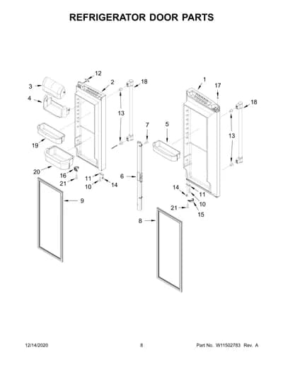 REFRIGERATOR DOOR PARTS