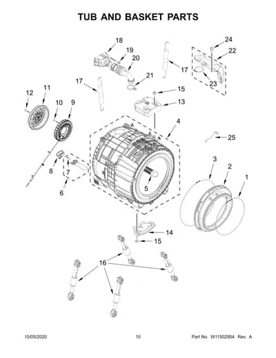 TUB AND BASKET PARTS