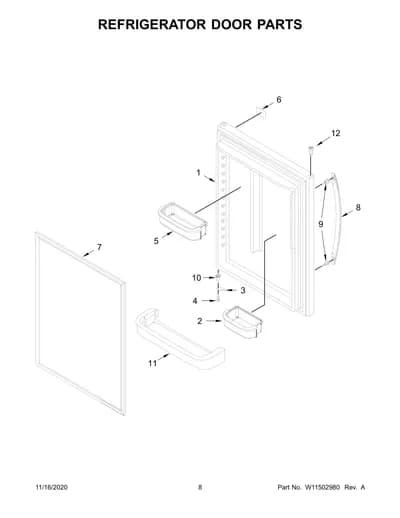 REFRIGERATOR DOOR PARTS