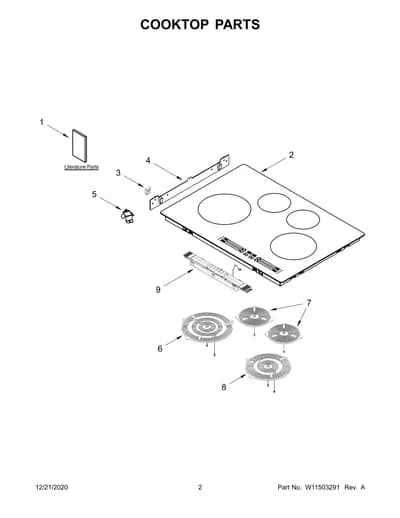 COOKTOP PARTS