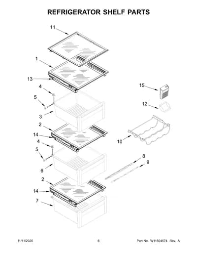 REFRIGERATOR SHELF PARTS