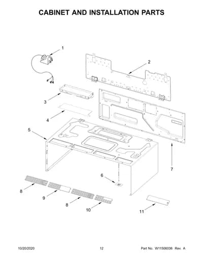 CABINET AND INSTALLATION PARTS
