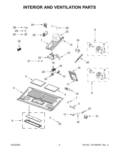 INTERIOR AND VENTILATION PARTS