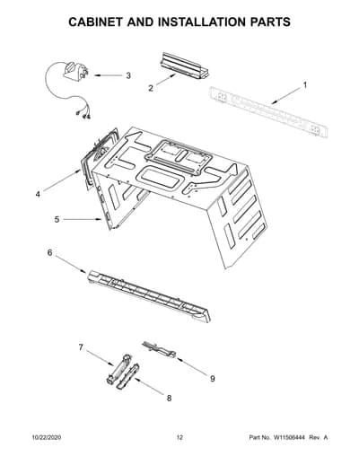 CABINET AND INSTALLATION PARTS