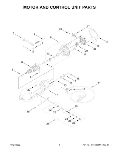 MOTOR AND CONTROL UNIT PARTS