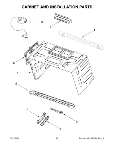 CABINET AND INSTALLATION PARTS