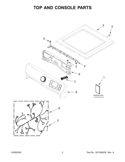 TOP AND CONSOLE PARTS