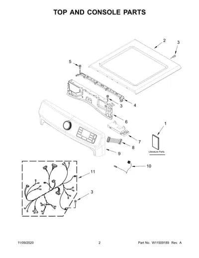 TOP AND CONSOLE PARTS