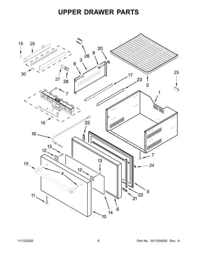 UPPER DRAWER PARTS