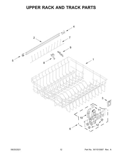 UPPER RACK AND TRACK PARTS