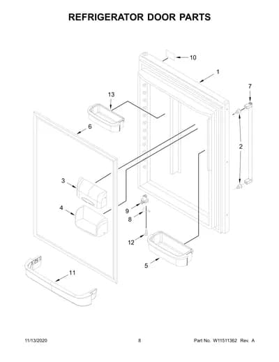 REFRIGERATOR DOOR PARTS
