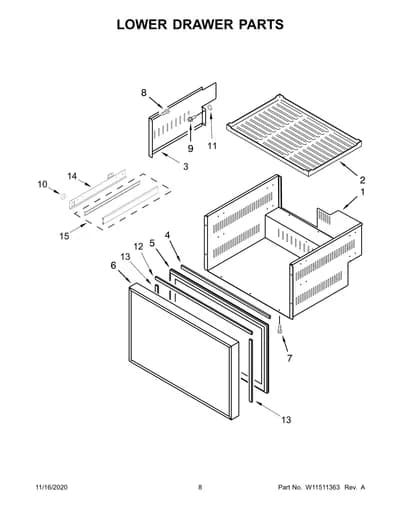 LOWER DRAWER PARTS