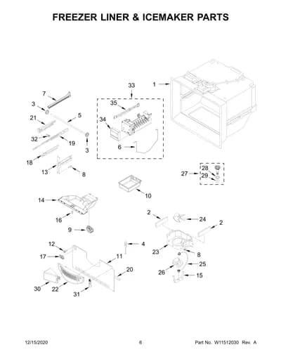 FREEZER LINER & ICEMAKER PARTS