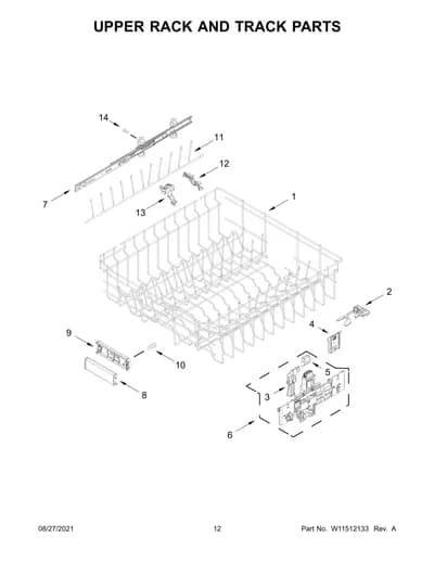 UPPER RACK AND TRACK PARTS