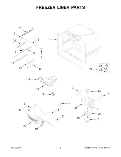 FREEZER LINER PARTS