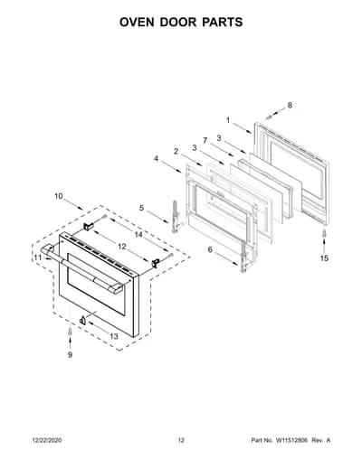 OVEN DOOR PARTS