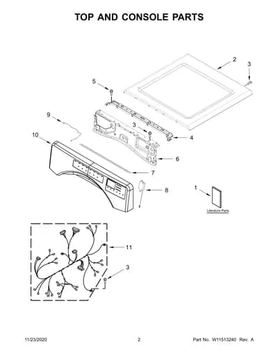 TOP AND CONSOLE PARTS